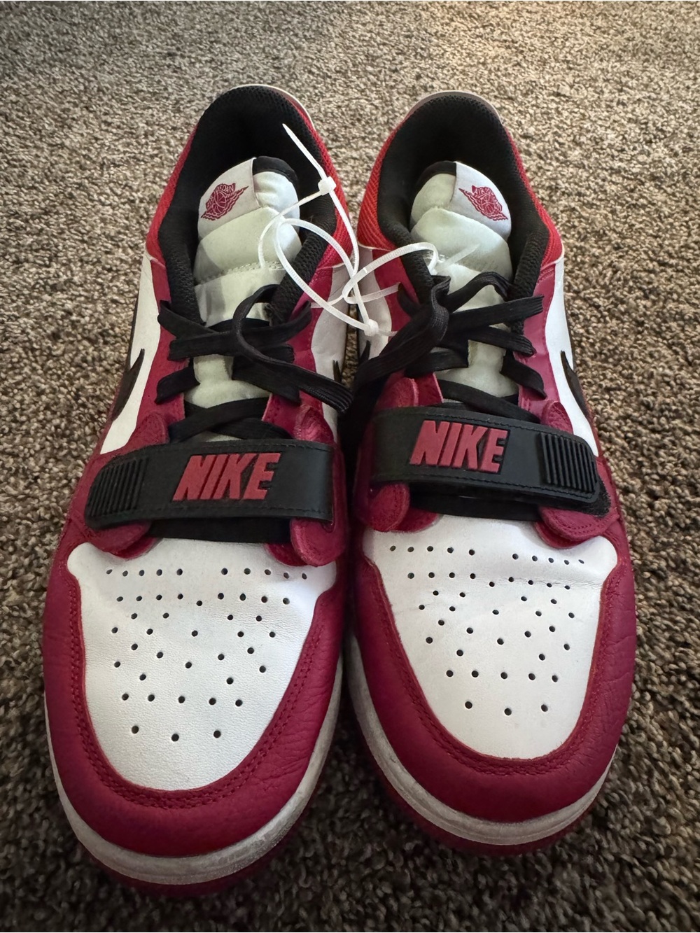 Nike Jordan White and Red Athletic Sneakers Size 11